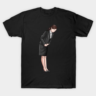 Woman Bowing - Bow T-Shirt